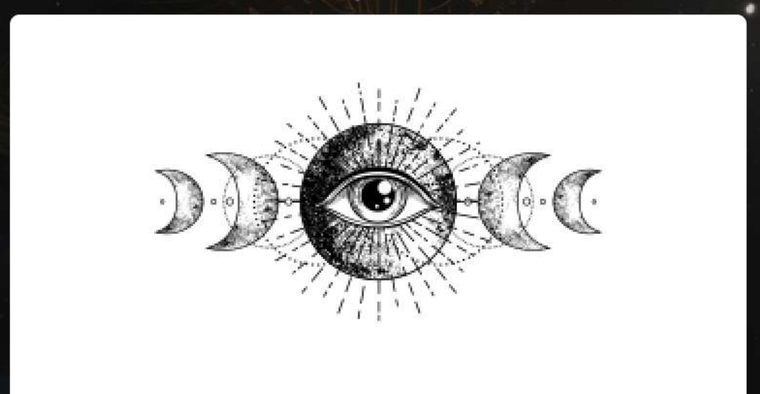 Triple moon and all-seeing eye